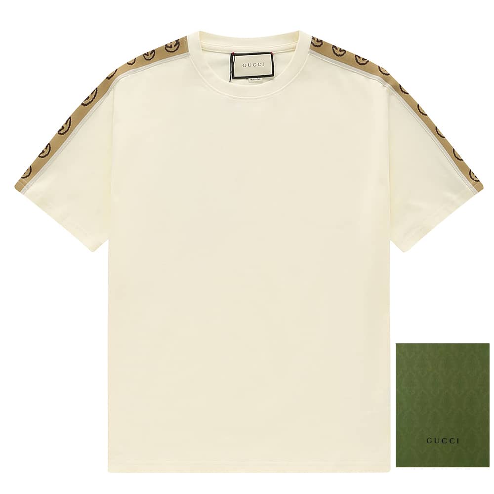 襯衫, 短袖, 夾克, T恤, LOUIS VUITTON, GUCCI - BJK SS G家織帶短袖 購入正品打版操作 定織60支雙股面料 區別市面 定織定染杏色面料 與正