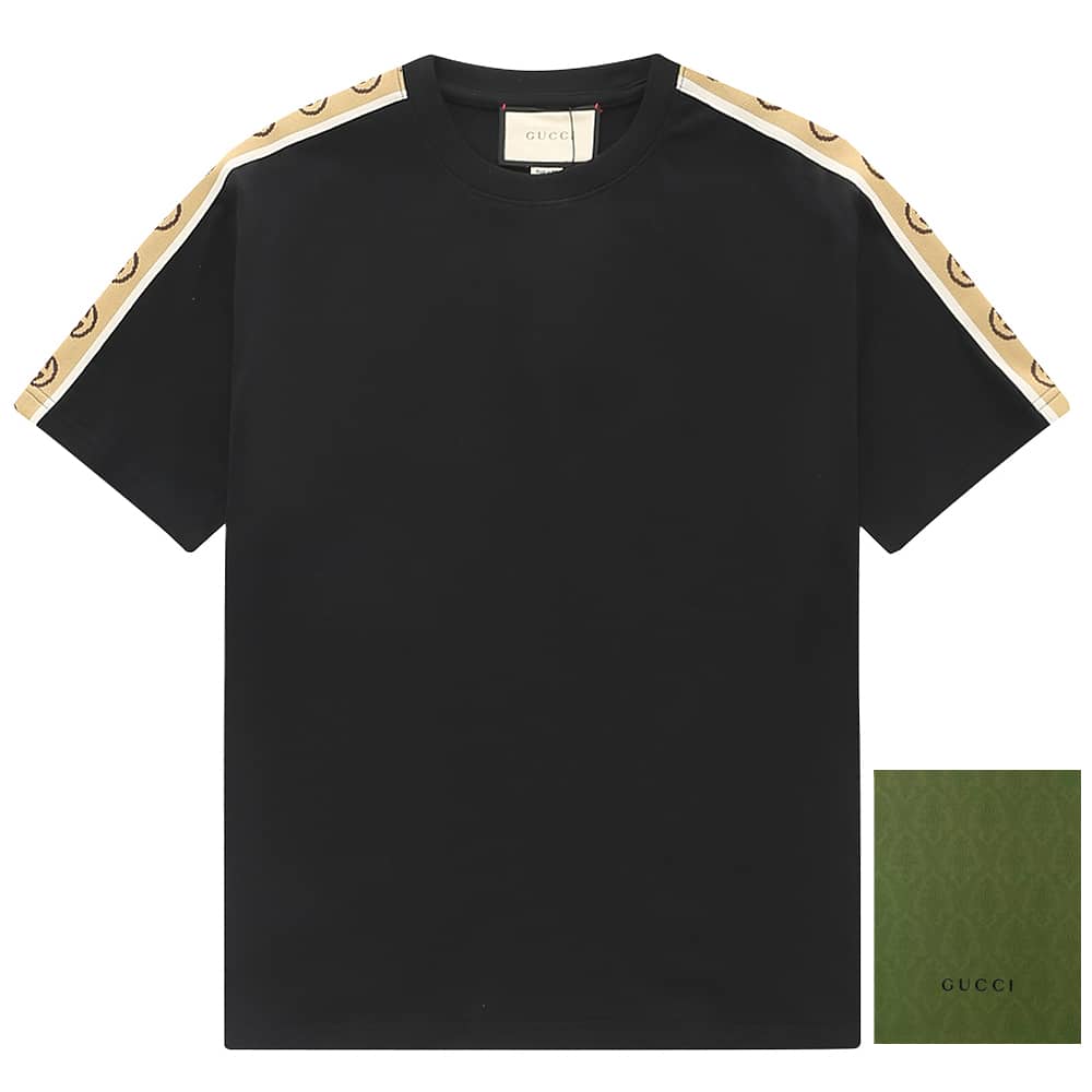 襯衫, 短袖, 夾克, T恤, LOUIS VUITTON, GUCCI - BJK 新款上新2023SS G家織帶短袖 購入正品打版操作 定織60支雙股面料 區別市面 定織定染杏色面