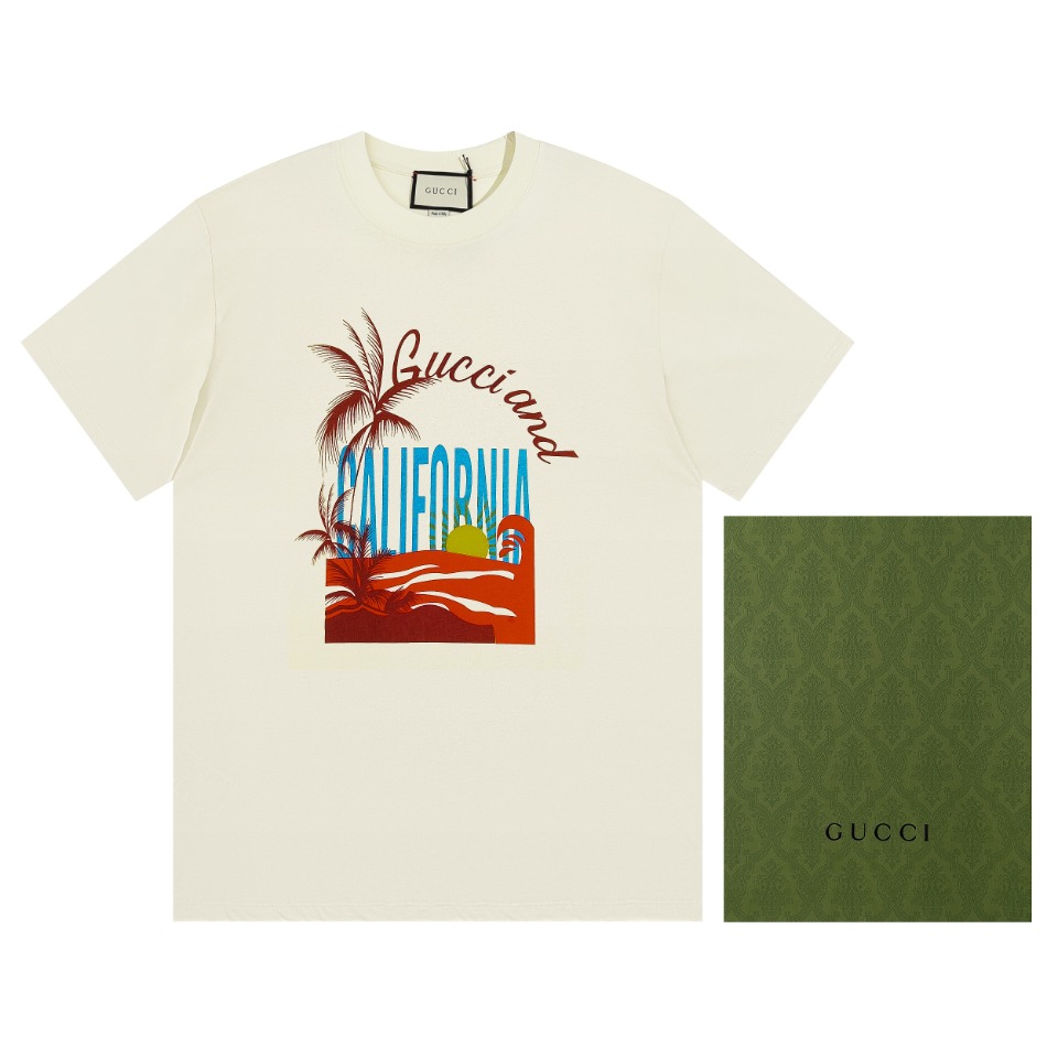 襯衫, 短袖, 夾克, T恤, LOUIS VUITTON, GUCCI - BJK G家 GUCCi 22SS春夏新款樹➕logo印花圓領T恤 三標齊全✔男女同款 碼數XS S