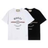 長褲, 衛褲, 短袖, 夾克, T恤, GUCCI, Burberry - YES#730高端品質 獨家定製 Gucci古奇新品字母logo圓領T恤 採用定製定染高克重原版面料 洗水完