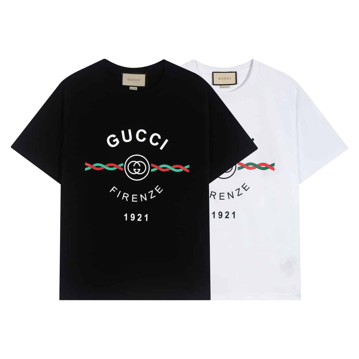 長褲, 衛褲, 短袖, 夾克, T恤, GUCCI, Burberry - YES#730高端品質 獨家定製 Gucci古奇新品字母logo圓領T恤 採用定製定染高克重原版面料 洗水完