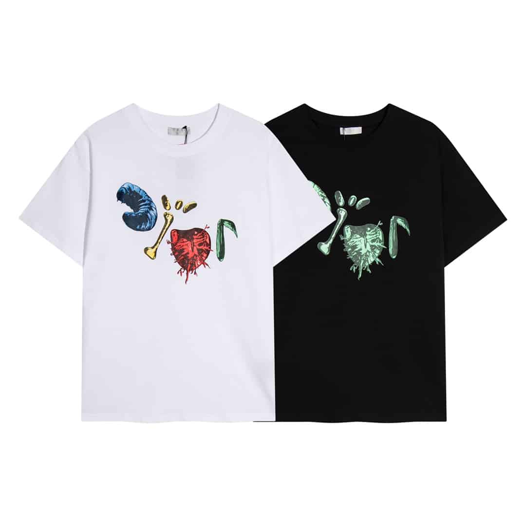 長褲, 衛褲, 短袖, 夾克, T恤, GUCCI, Burberry - YES509#高端品質 獨家定製 迪奧Dior@travis Scott 聯名限定系列字母logo圓領T恤