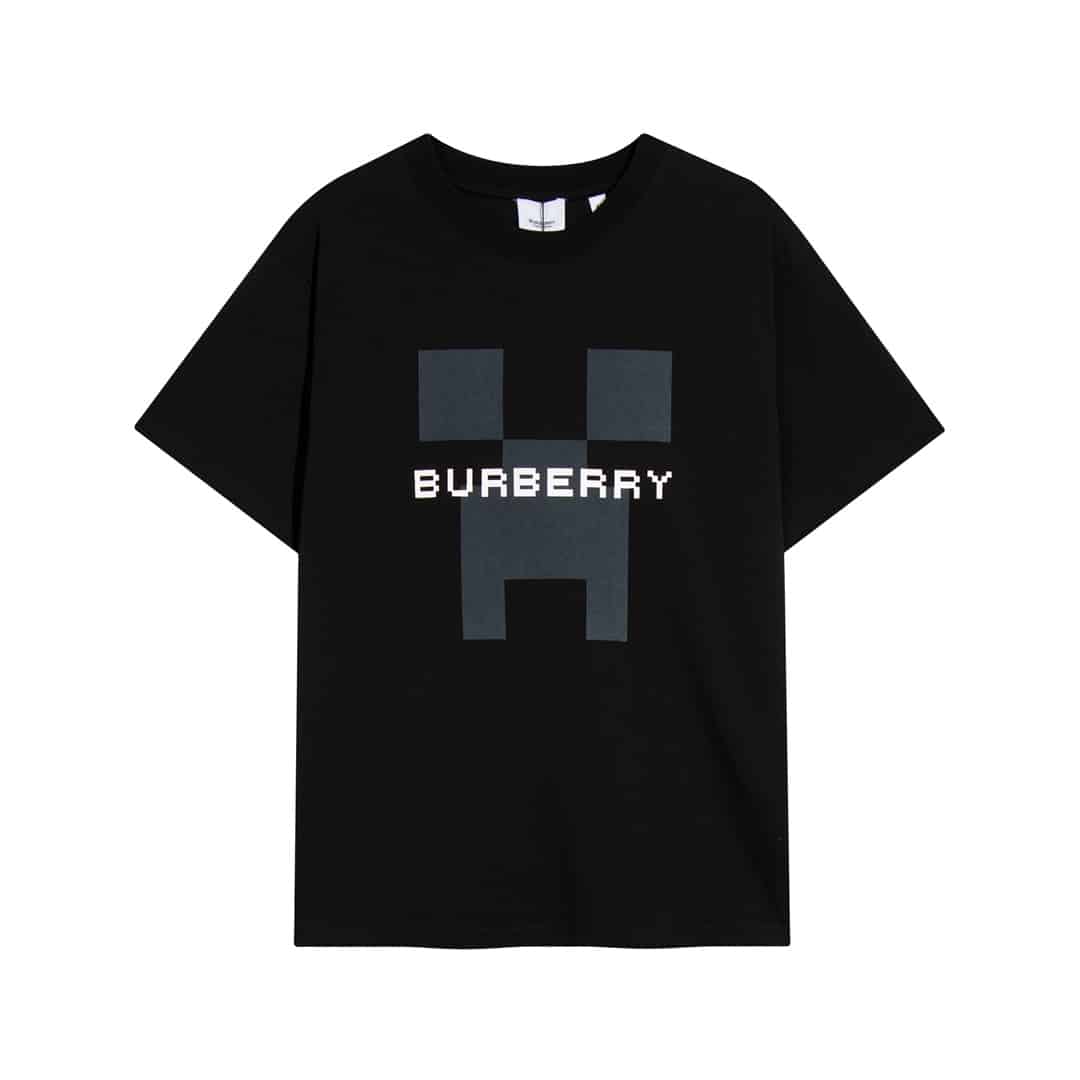 長褲, 衛褲, 短袖, 夾克, T恤, GUCCI, Burberry - YES808#高端品質 獨家定製 巴寶莉Burberry @我的世界聯名限定字母logo背後刺繡圓領短袖 采