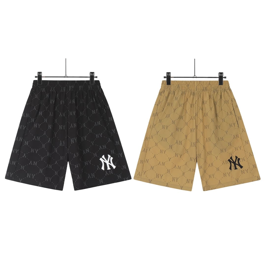 長褲, 衛褲, 短褲, 短袖, 夾克, T恤, GUCCI, Burberry - KL#L30 MLB NY洋基隊復古老花滿印刺繡logo短褲 滿印刺繡設計潮男出街必入推薦 精選速干透氣面