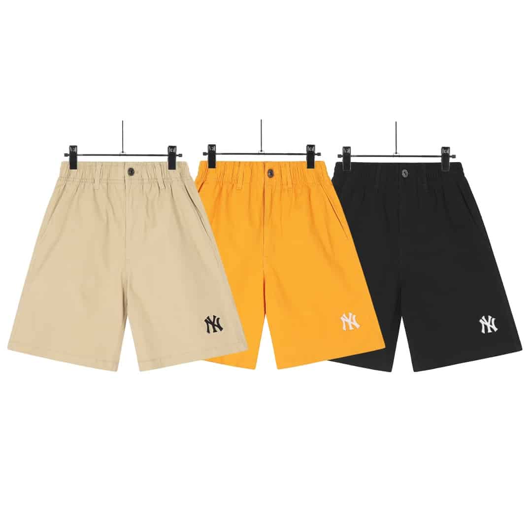 長褲, 衛褲, 短褲, 短袖, 夾克, T恤, GUCCI, Burberry - KL#L16 MLB NY洋基隊23FW夏季重工刺繡LOGO工裝情侶五分短褲 面料採用水洗棉面料 上身效果極