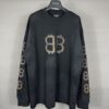 長袖, T恤 - XT5007 細節圖 BALENCI*GA 巴黎#經典款可樂刺繡長袖T恤# 面料採用