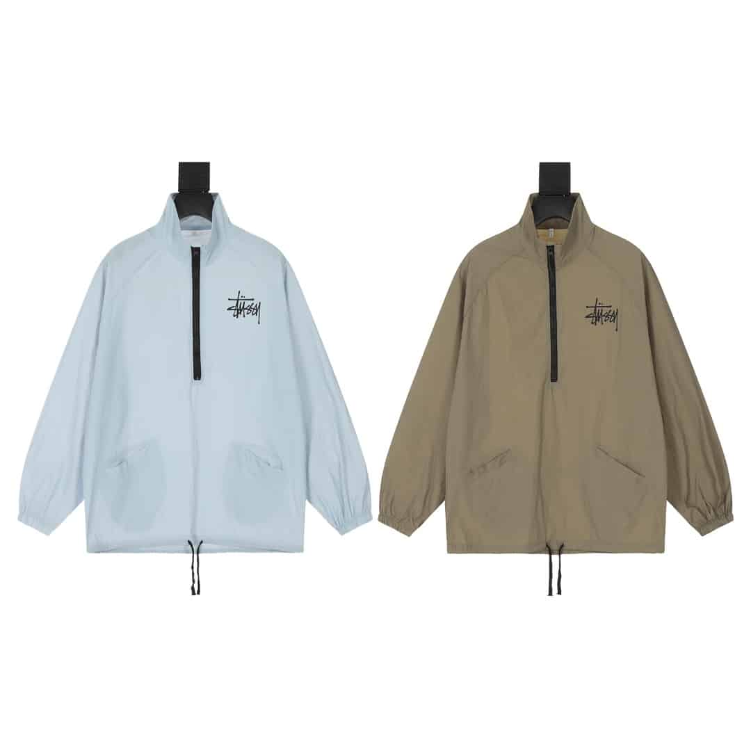 防曬衣, 短褲 - QU#D17 STUSSY 斯圖西機能半拉鏈戶外防紫外線速干透氣防曬衣外套短褲套裝 面料採用高