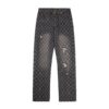 長褲, 夾克 - Balenciaga adidas三道槓闊腿牛仔褲 超重工拼接工藝 面料採用14安斯