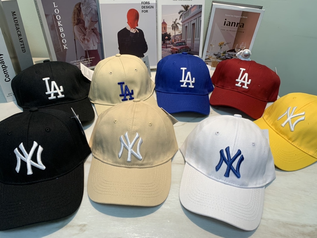 - DU #5021 韓國MLB鴨舌帽子紐約洋基隊NY大標棒球帽男女同款LA鴨舌帽戶外休閒ins帽子 顏色卡藍