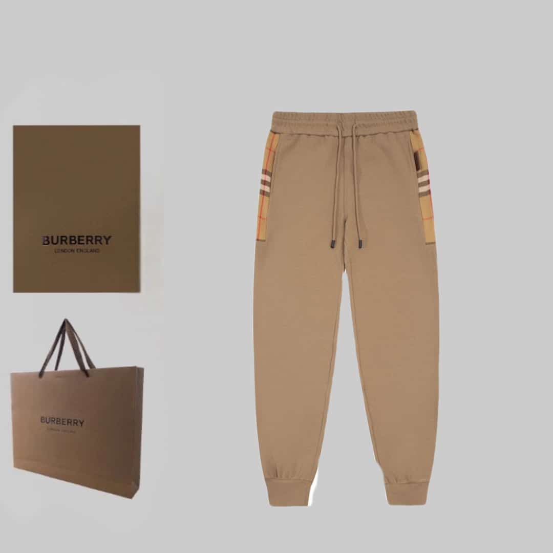 長褲, Burberry - BJK BURBERRY 巴寶莉 經典織帶拼接 LoGO標識。長褲褲、高品質牛肚面料🏓特別手感、超級質感