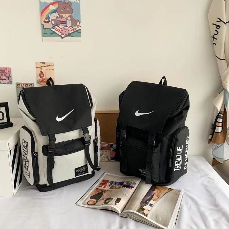長褲, 長袖, 襯衫, 衛衣, Burberry - OK#1088 新款nike耐克大容量雙肩包男女潮牌情侶學生書包工裝風旅行背包電腦包 顏色:白色 黑色 尺寸