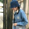 長褲, 長袖, 襯衫, 衛衣, Burberry - OK#3018 小紅書爆款韓國MLB胸包2021新款NY老花洋基隊運動斜挎包腰包ins潮流男女同款牛仔藍子