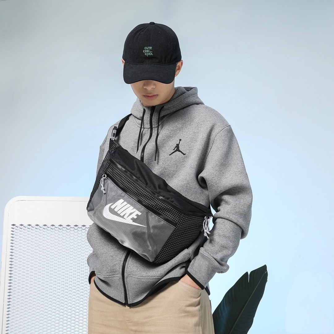 長褲, 長袖, 襯衫, 衛衣, Burberry - OK#3032 耐克Nike王一博同款腰包男女胸包單肩斜挎包校園大容量格紋運動包 百搭神器 輕便實用單