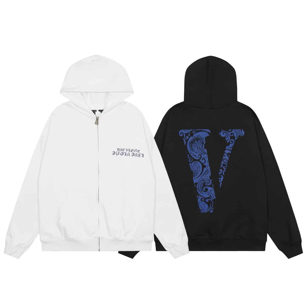 長褲, 長袖, 襯衫, 衛褲, 衛衣, Burberry - 跑量價 QC V142 VLONE高品質鏤空立體大V拉鏈連帽衛衣外套 超高性價比 隨意對比 面料380克純