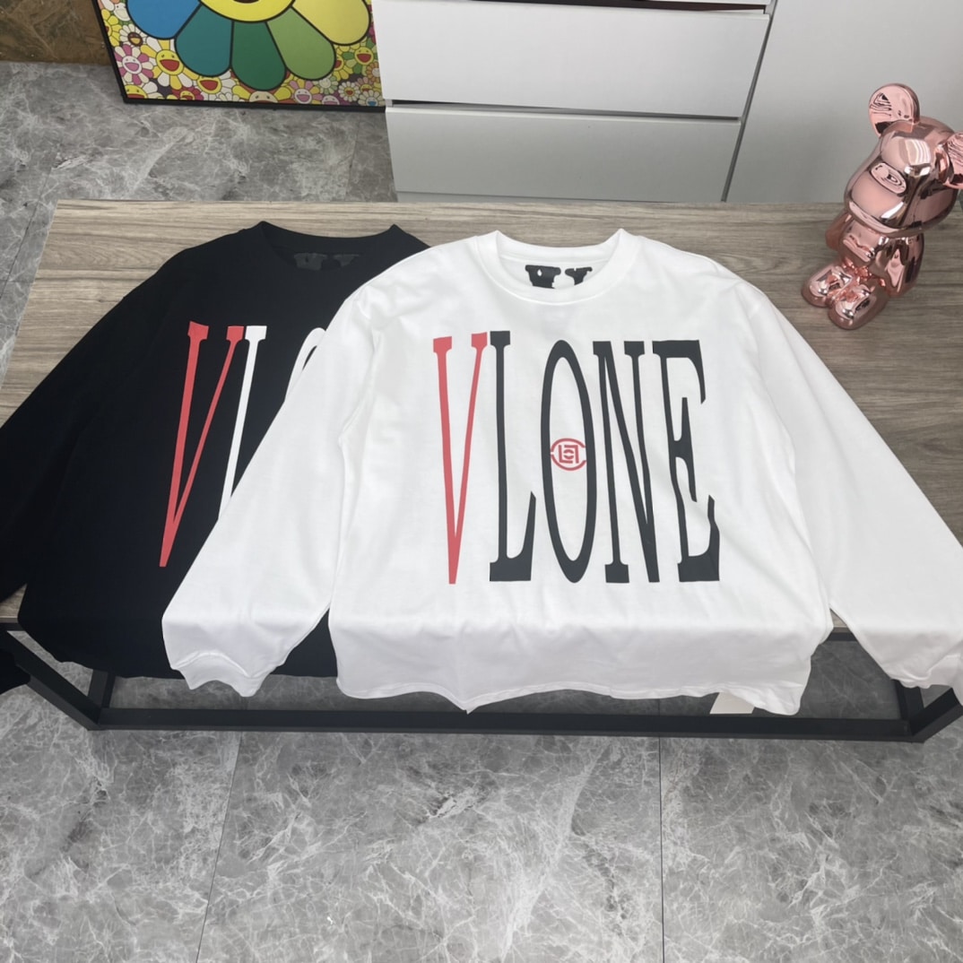 長袖, 衛褲, 衛衣, T恤 - 秋季新款 實拍圖～ QC V056 VLONE高品質中國龍大V長袖T恤 秋天可外穿 冬天可打底 一年四季可穿