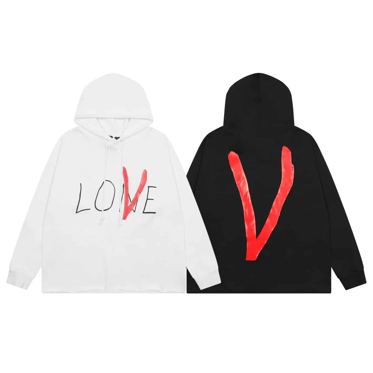 長褲, 長袖, 襯衫, 衛褲, 衛衣, T恤, Burberry - 跑量價 QC V113 VLONE高品質情人節限定大V連帽衛衣 超高性價比 隨意對比 面料380克純棉面料