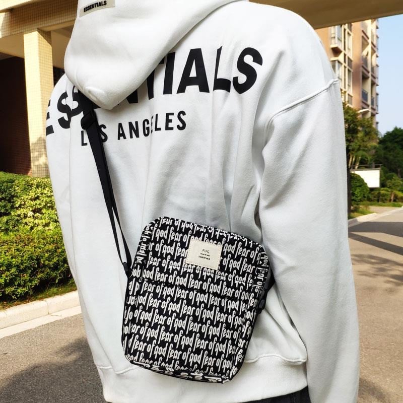 長袖, 衛褲, 衛衣, 夾克, T恤 - OK#4053 FEAR OF GOD FOG ESSENTIALS復線單肩包新款時尚潮流胸包斜挎包 顏色: