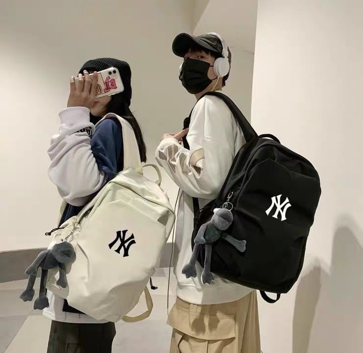 長褲, 長袖, 襯衫, 衛褲, 衛衣, 夾克, T恤, Burberry - OK#1100 韓國MLB雙肩背包中學生開學季書包NY印花休閒運動旅行大容量 成人背旅行都很適合的 時尚前衛