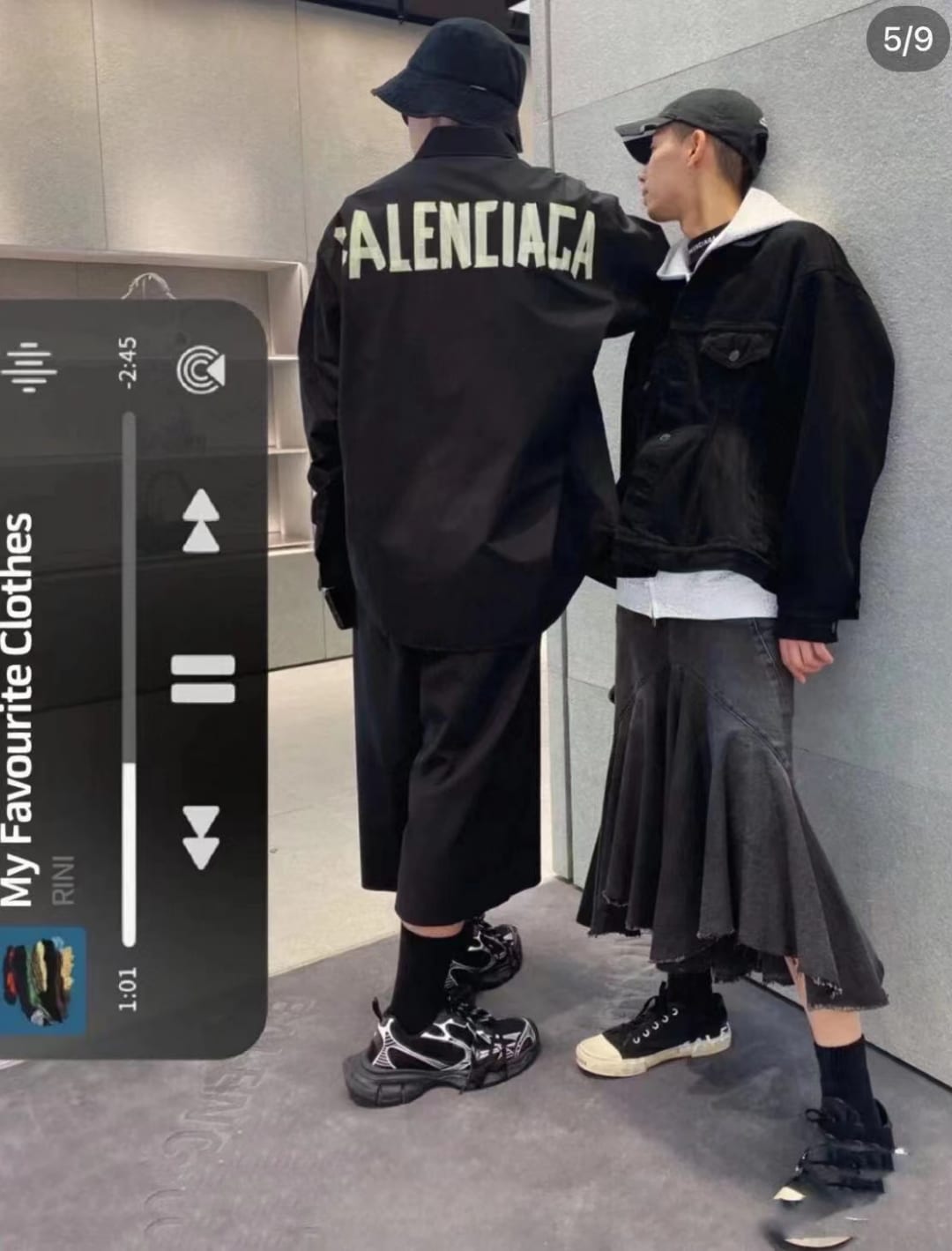 長褲, 長袖, 襯衫, 衛褲, 衛衣, 夾克, T恤, Burberry - 高版本balenciaga美紋紙膠帶長袖襯衫百分百純棉寬松版本男女同款 顏色