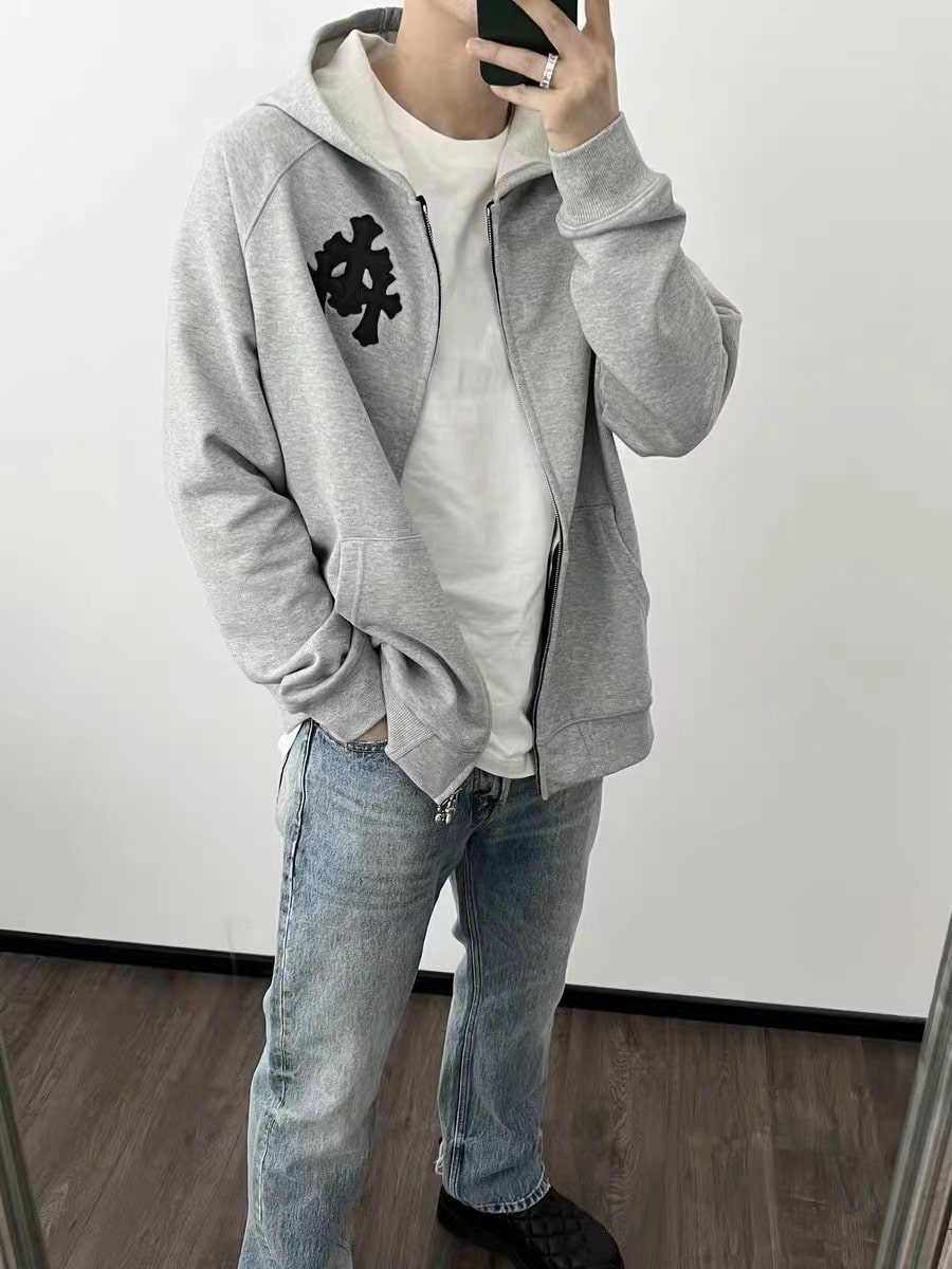 長褲, 長袖, 襯衫, 衛褲, 衛衣, 夾克, T恤, Burberry - CH克家22年新款開衫貼皮後背銀飾外套 追求品質絕對保證質量 面料使用400