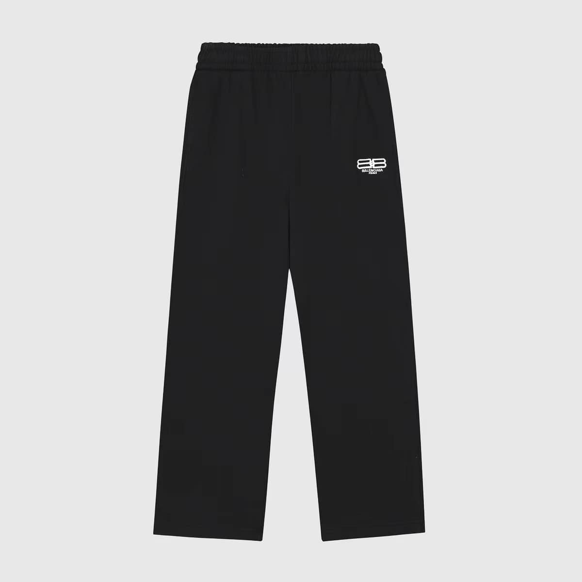 襯衫, 衛衣, 短袖, 夾克 - 8156洗水黑# Balenciaga 23SS新款 最高版本 水洗雙B刺繡運動闊腿褲。 100