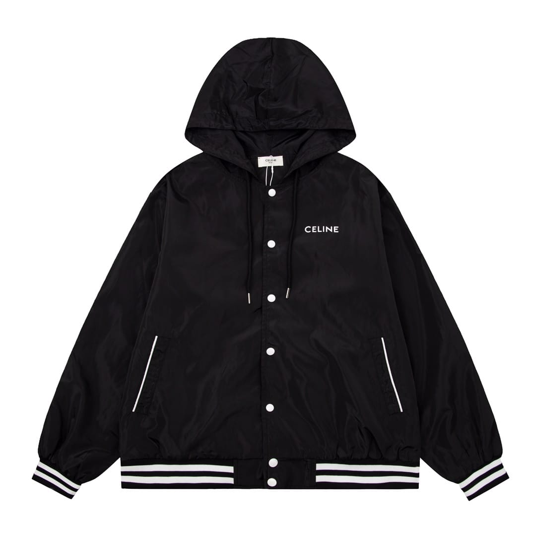 長褲, 長袖, 襯衫, 衛衣, 短袖, 夾克 - 038# Celine 23ss新款連帽風衣外套 定製風衣面料 定製logo扣子手感舒適光澤度極佳