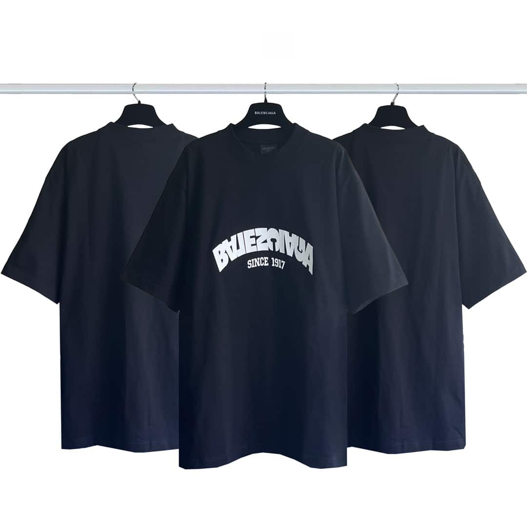 衛衣, 短袖 - 巴黎世家Balenciaga 倒字母刺繡短袖 刺繡區分田島的機器就是牛🐮 在還原正品細節真的是用盡心機 面