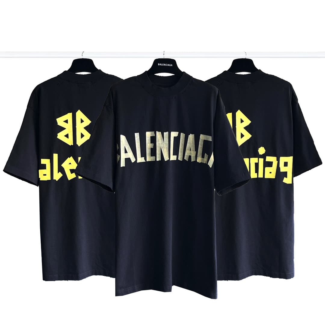 長袖, 衛衣, 短袖 - Balenciaga巴黎世家美紋紙膠帶短袖 採用進口康麗機 只有真正的康麗機才能做出每一個（恭喜市場終於把官