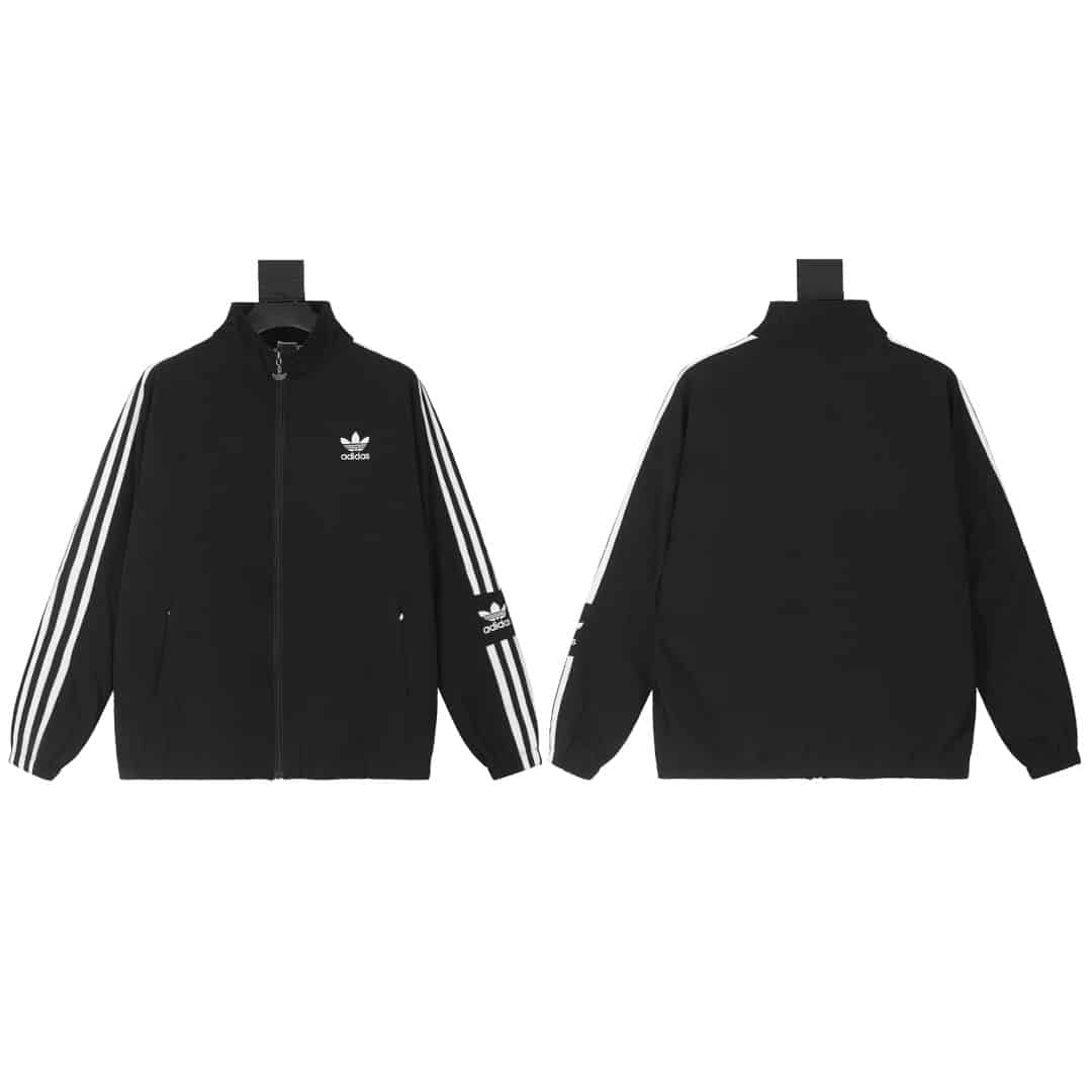 長褲, 長袖, 襯衫, 衛衣, 棒球服, 棉服, 夾克 - KL#J37 Adidas阿迪達斯三葉草經典三道槓刺繡小標夾克外套 出街回頭率超高的的夾克外套 三槓的設計