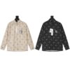 長褲, 長袖, 襯衫, 衛衣, 棒球服, 棉服, 夾克 - KL#J28 MLB洋基隊FW23NY大LOGO老花滿印男女情侶休閒翻領長袖襯衫 顏色干淨還能