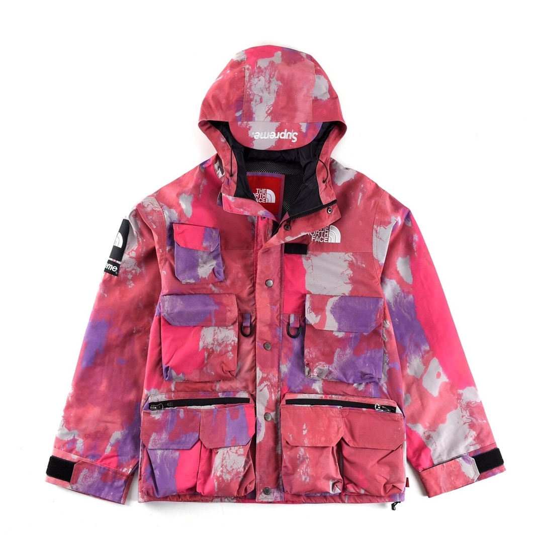 長袖, 羽絨服, 夾克 - Sureme 20Fw Wek13 Cargo Jacket聯名 多口袋工裝長袖連帽外套 訂制定染沖鋒衣