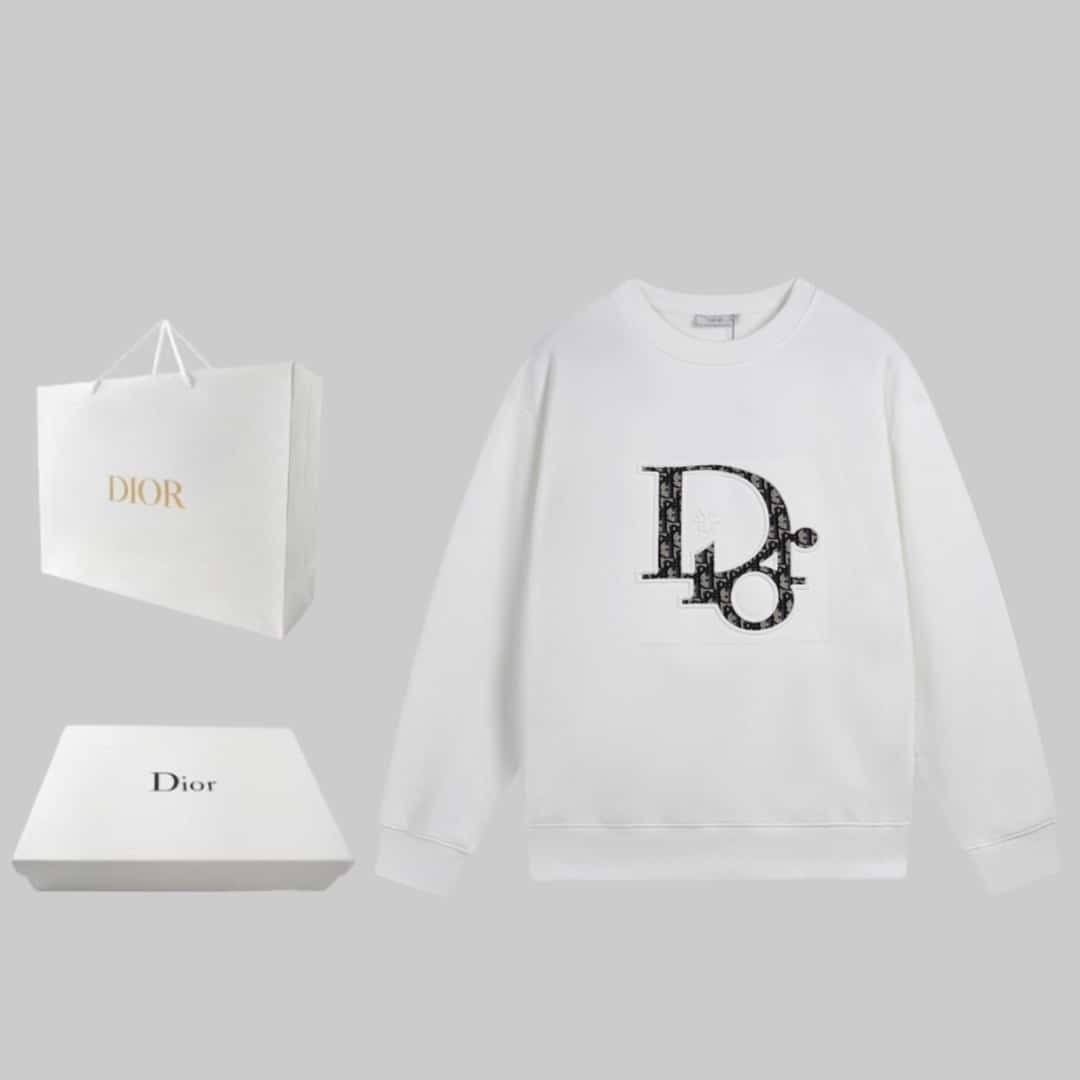 衛衣, GUCCI - BJK DIOR迪奧壓花加定位燙畫雙工藝圓領衛衣 🍀採用定製定染高克重420g原版面料 11工藝製作