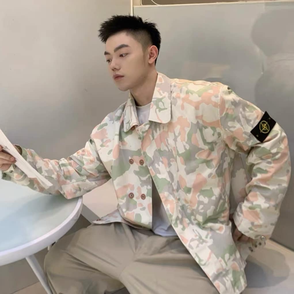 衛衣, 棒球服, 棉服, 夾克 - 款號 模特圖 Sureme 22SS Stone Island 石頭島 迷彩夾克外 頂級復