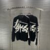 衛衣, 棒球服, 棉服, 夾克 - 款號 模特圖 Stussy 22冬季新款滿身大字母logo圓領情侶毛衣 街頭潮流Stussy始於海