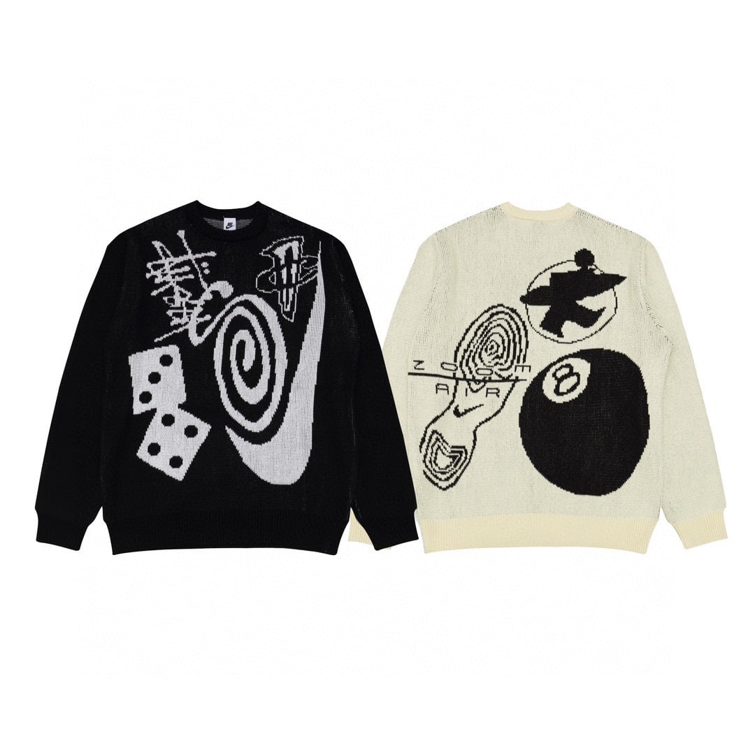 衛衣, 棒球服, 棉服, 夾克 - 款號亞版os版型 sxxl Nike x Stussy 聯名款 SS23 Logo圖案印花圓領套