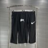 長褲, 衛衣, 棒球服, 棉服, 夾克 - 模特圖 Nike x Stussy 斯圖西 聯名復古休閒logo運動抽繩長褲 採用特製超高密