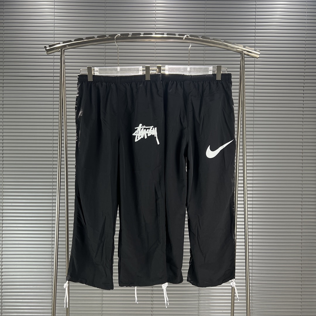 長褲, 衛衣, 棒球服, 棉服, 夾克 - x Stussy 斯圖西 聯名復古休閒logo運動抽繩長褲 採用特製超高密度梭織褶