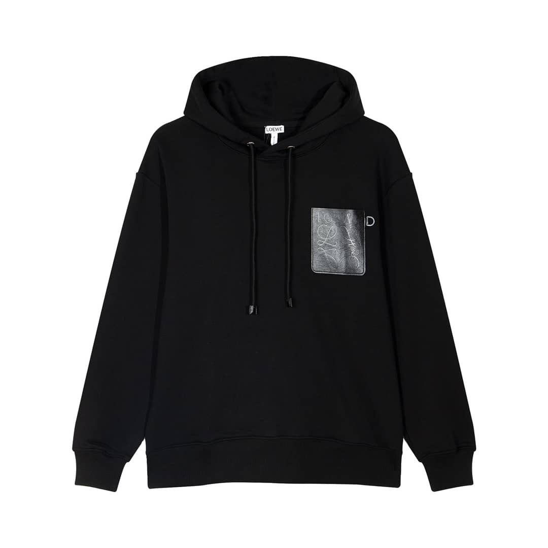 長褲, 衛衣, 棒球服, 棉服, 夾克 - YES 918 高端定製 最高品質Loewe經典皮兜logo連帽衛衣 採用定製460g原版厚重雙股雙紗純棉
