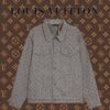 長褲, LOUIS VUITTON - DW 巴黎世*後背印花牛仔外套 硫化黑面料 酵石磨 多位磨破 多位DW DW 馬騮 水後印花 購入YB