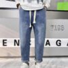 長褲 - 7196 K 23秋季新款上線 無彈松緊腰拖地牛仔褲 直筒寬松版 工藝印花 面料超柔軟舒適 顏