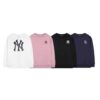 衛衣 - 75 MLB 男女情侶膠印logo老花圓領衛衣寬松休閒23秋季新款 C020 面料380克純棉毛圈