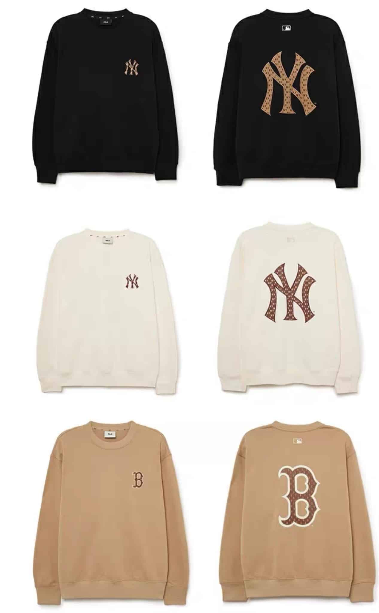 衛衣 - 75 MLB 男女情侶復古老花大logo套頭衛衣休閒潮23秋季新款 C022 面料380克純棉毛圈