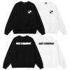 衛衣 - WL6604# 高品質we11done膠帶折紙印花新款圓領衛衣 size S、M、L、XL color黑