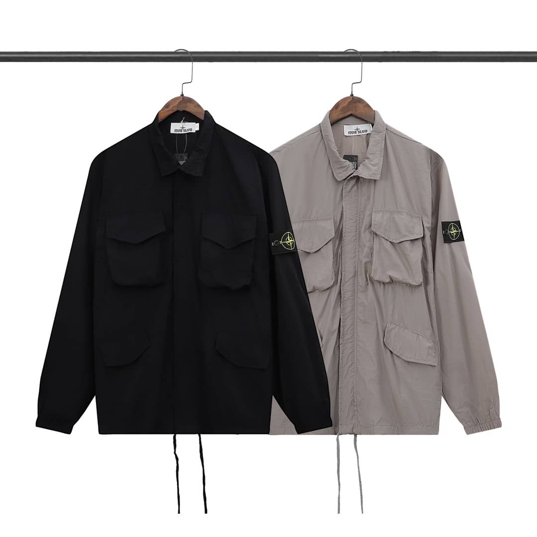 防曬衣, 襯衫, 夾克 - 石頭島Nylon Meatl金屬尼龍多口袋夾克外套襯衫皮膚衣 定製面料讓你舒適爽滑