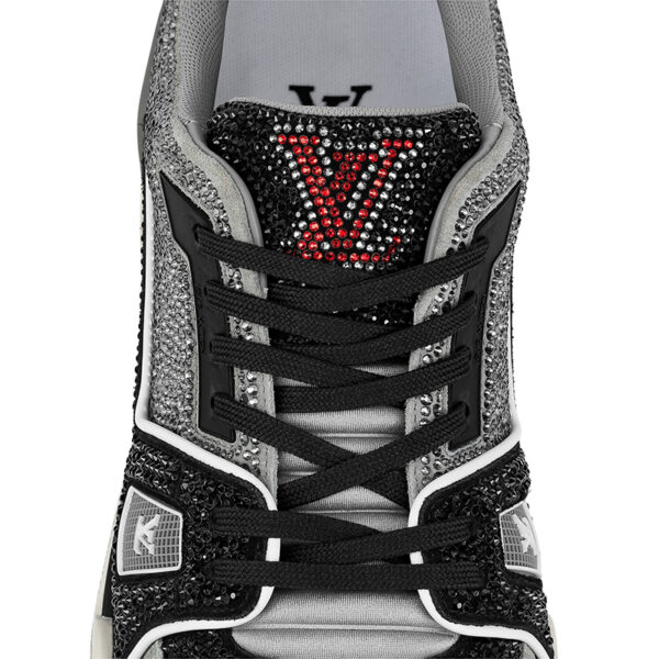 Louis Vuitton LV Trainer Black Grey Crystal 1AA6PV