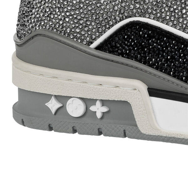 Louis Vuitton LV Trainer Black Grey Crystal 1AA6PV