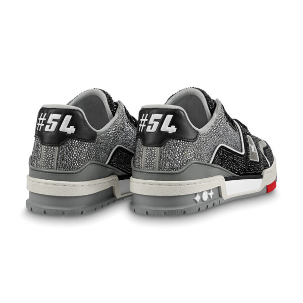 Louis Vuitton LV Trainer Black Grey Crystal 1AA6PV