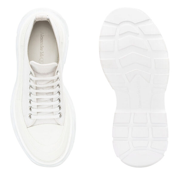 Alexander McQueen Tread Slick Lace Up “Triple White” 705660 W4MV2 9000