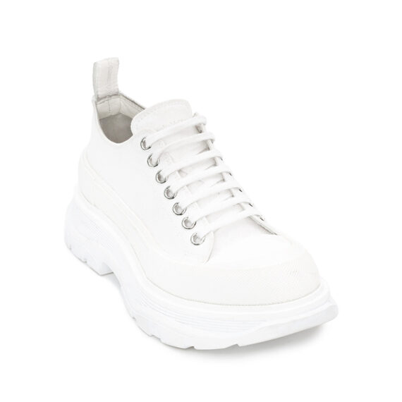 Alexander McQueen Tread Slick Lace Up “Triple White” 705660 W4MV2 9000