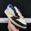 Travis Scott, Military Blue, Jordan, AJ1, AJ, Air Jordan 1 Low, Air Jordan 1, Air Jordan - Travis Scott x Fragment x Air Jordan 1 Low "Military Blue" 低帮闪电倒勾 AJ1 乔丹1代 aj1 乔1 低邦 三方联名 乔丹篮球鞋系列 倒钩白色鞋头黑曜石和大学蓝鞋跟白色内侧Swoosh Logo白色中底蓝色外底"闪电" "鬼脸" "Cactus Jack"飞翼标识 货号：DM7866-140 编码：261620 Size:36～45半